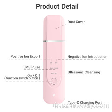 Enface Ultrasonic nettoyant la peau de peau du visage